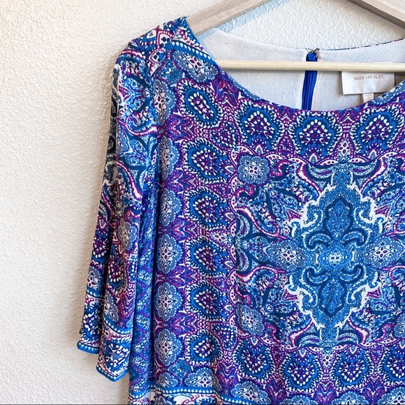 Skies Are Blue Patterned Dress - Picture 2 of 4